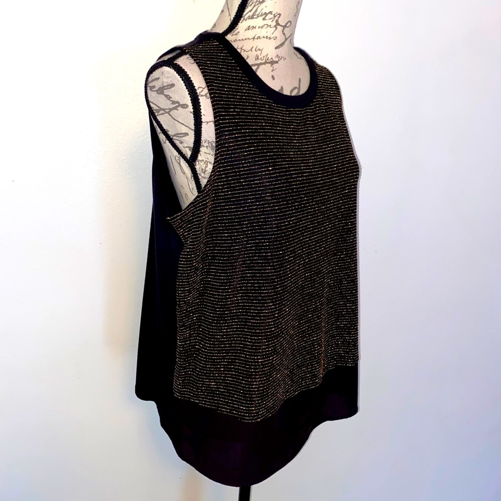 ▪️♦️NWT Apt.9 Shimmering Mixed Media Stretch Top▪️